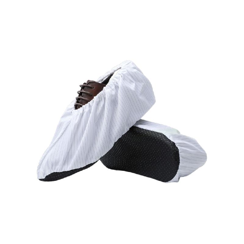 海斯迪克  HKCX-15 防静电鞋套 实验室布鞋套 白色防静电防滑底 计价单位:双