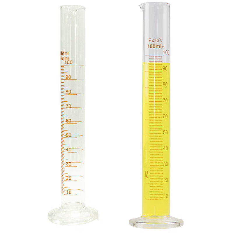 海斯迪克  HKQS-159 玻璃量筒 刻度量筒 高透明度实验室器具 100mL 计价单位:个
