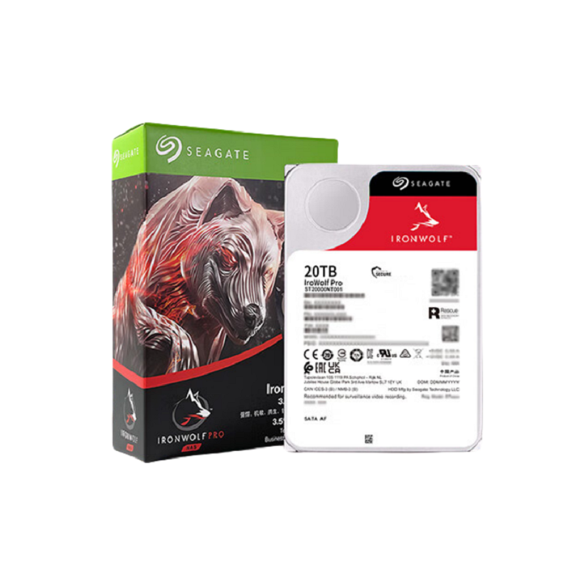 希捷 SEAGATE ST20000NT001 NAS硬盘 20TB 私有云 256MB CMR垂直 静音低耗 机械硬盘 希捷酷狼Pro 数据恢复服务 计价单位:块