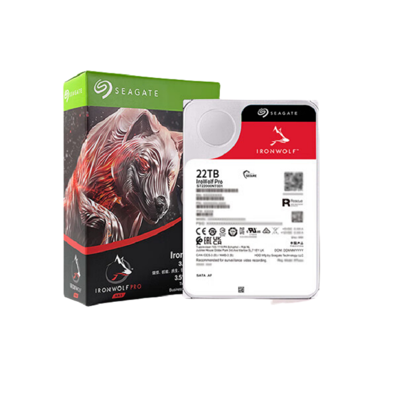 希捷 SEAGATE ST22000NT001 NAS硬盘 22TB 私有云 256MB CMR垂直 静音低耗 机械硬盘 希捷酷狼Pro 数据恢复服务 计价单位:块