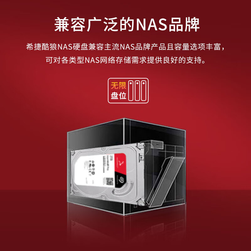 希捷 SEAGATE ST22000NT001 NAS硬盘 22TB 私有云 256MB CMR垂直 静音低耗 机械硬盘 希捷酷狼Pro 数据恢复服务 计价单位:块