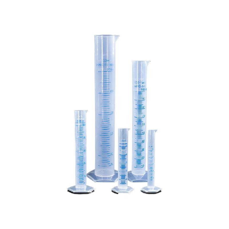 海斯迪克  HKQS-110 塑料量筒 PP量筒 实验室用品刻度量筒 10+25+50+100+250ml套装 计价单位:套