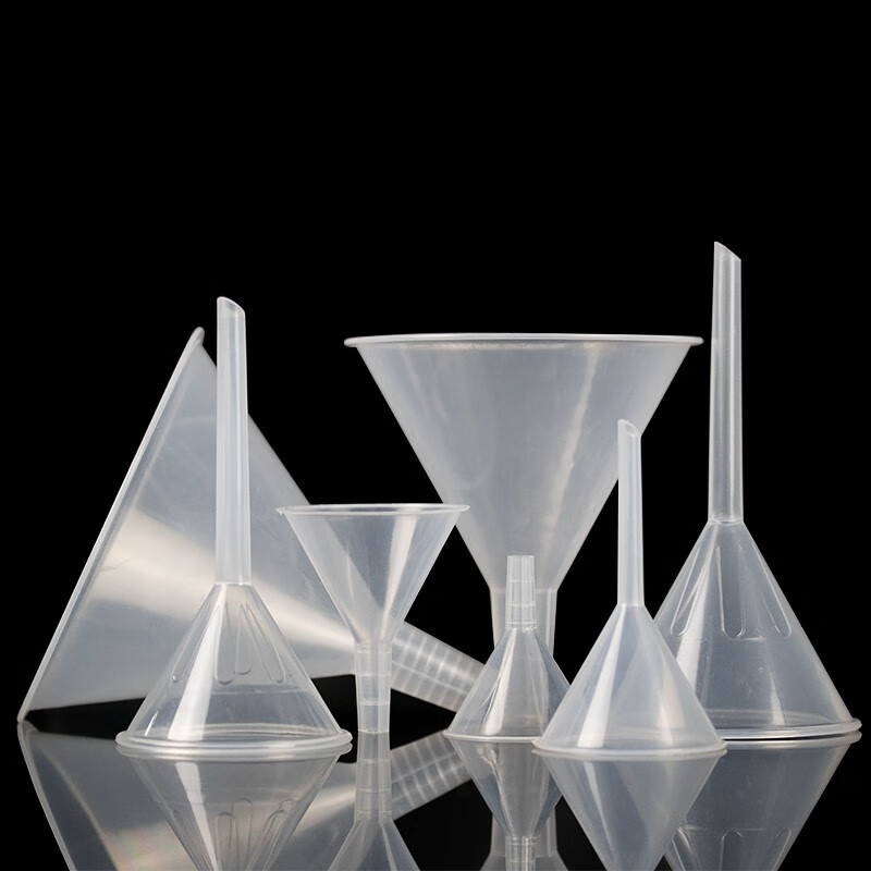 海斯迪克  HKQS-186 塑料透明小漏斗 实验室三角漏斗 耐高温锥形漏斗 60mm(10个) 计价单位:组 海斯迪克  HKQS-186 塑料透明小漏斗 实验室三角漏斗 耐高温锥形漏斗 60mm(10个) 计价单位:组