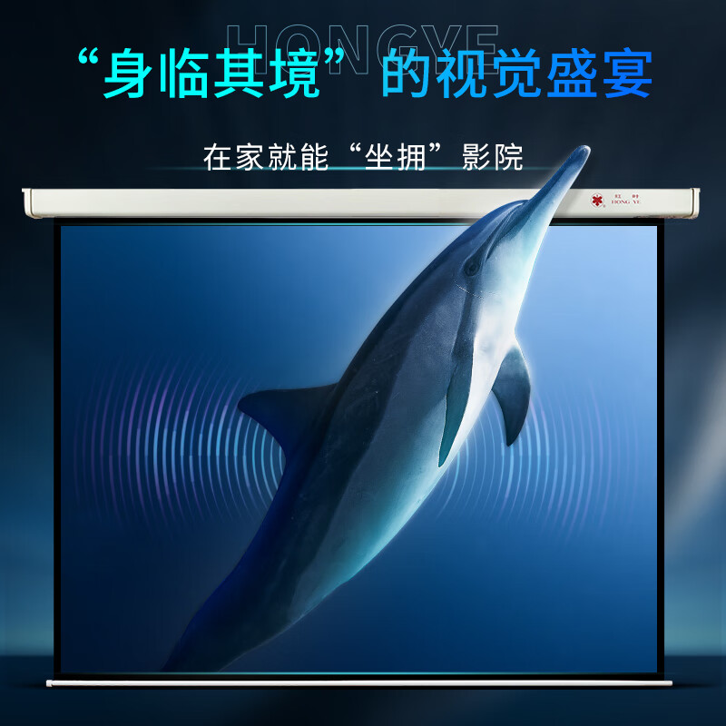 红叶  120英寸 投影幕布 16:9遥控白塑 计价单位:块