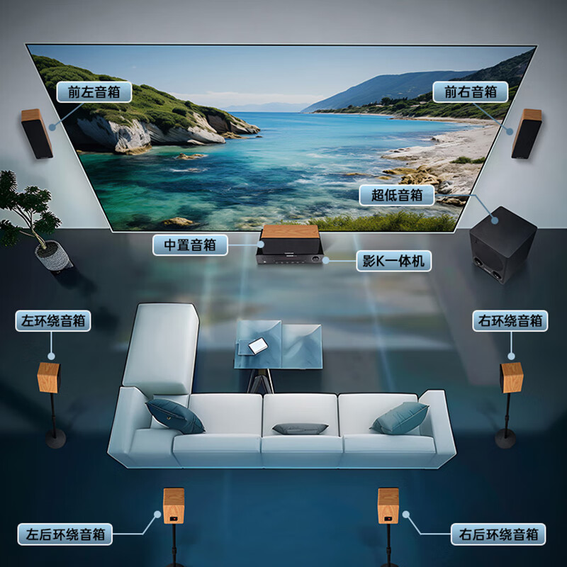 得胜 TAKSTAR EKC-3TH 音响套装 5.1立体声道环绕 功放低音炮 计价单位:套