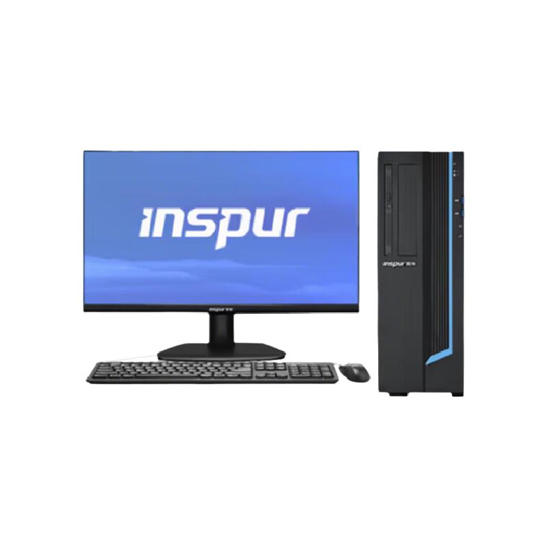 浪潮 INSPUR CE520L2 台式机 龙芯3A6000(4核 2.5G)/8G/256G SSD/光驱/2G显卡/键盘鼠标/13升/23.8英寸显示器 计价单位:套