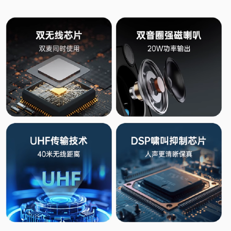 得胜 TAKSTAR E500W 扩音器 单手持麦克风版+无线头戴耳麦（40米无线连接） 计价单位:套
