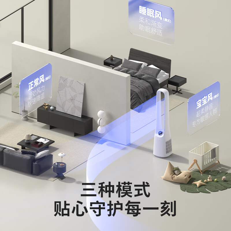 飞利浦 PHILIPS ACR3146BF-DJ  落地无叶电风扇  长260mm宽260mm高1073mm 计价单位:台