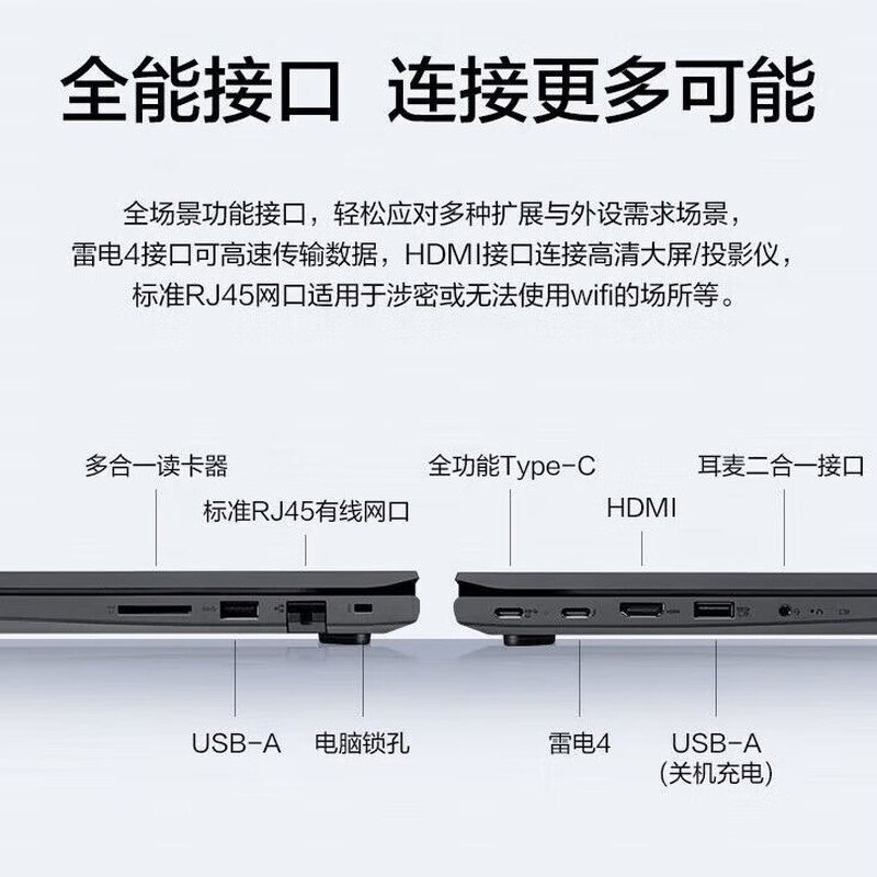 联想 Lenovo 昭阳X5-14 笔记本电脑 i5-13420H/16G/512G/核显/WIN11H/曜石黑 计价单位:台