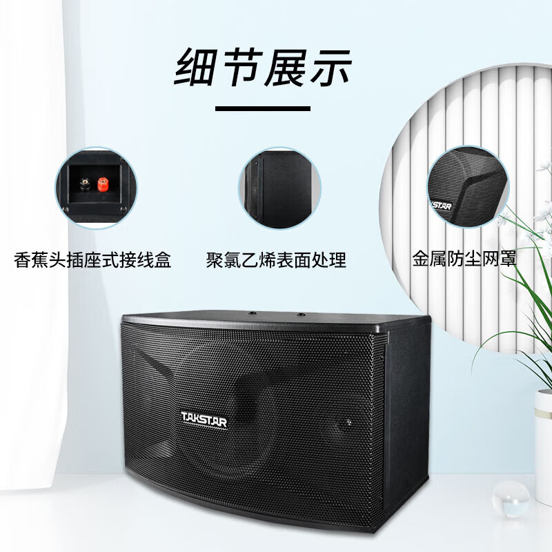 得胜 TAKSTAR EKT-8L 音箱 小型家庭K歌会议娱乐卡包音箱 黑色 计价单位:只