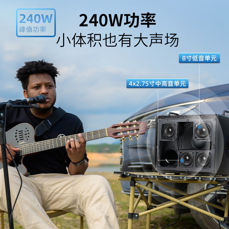 得胜 TAKSTAR OD200 音箱 乐器娱乐音箱户外路演唱歌音响直播内录吉他民谣弹唱乐器音箱K歌大功率 计价单位:台