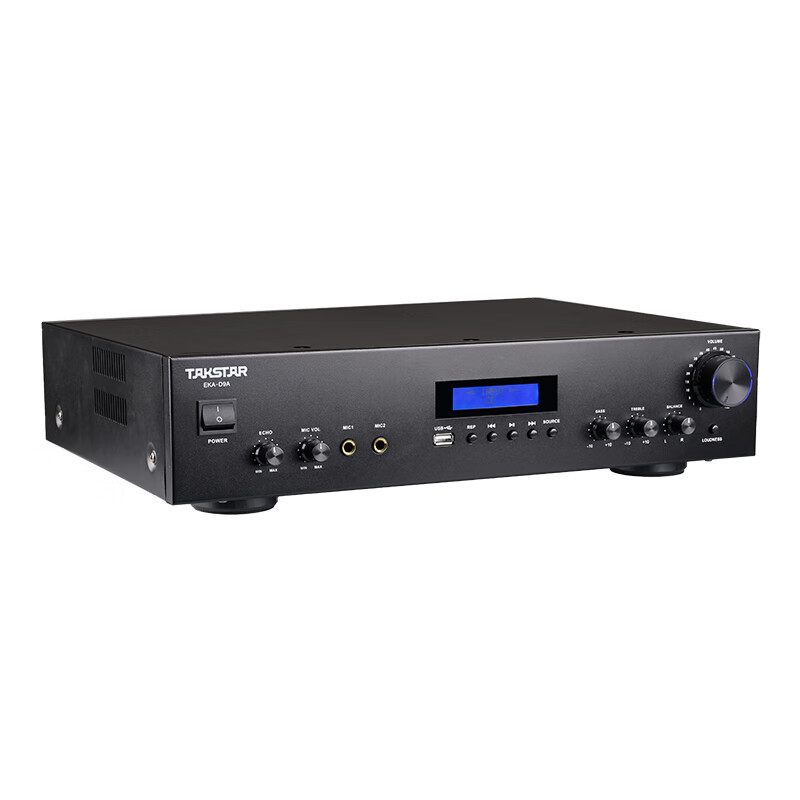 得胜 TAKSTAR EKA-D9A 合并式定阻功放 双话筒输入功放机小型商店教室小型会议室 计价单位:台