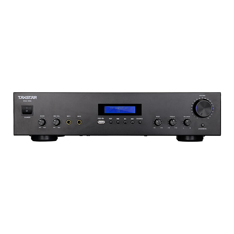 得胜 TAKSTAR EKA-D9A 合并式定阻功放 双话筒输入功放机小型商店教室小型会议室 计价单位:台