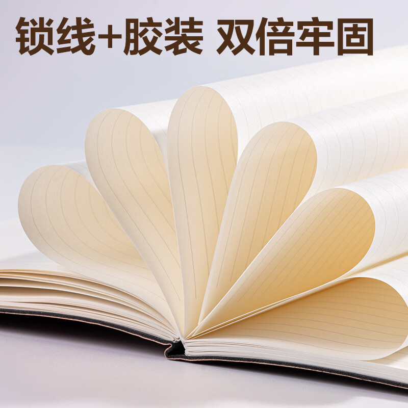 得力 deli 6900-16 皮面笔记本 16K 80张/本 250*175mm 棕 计价单位:本