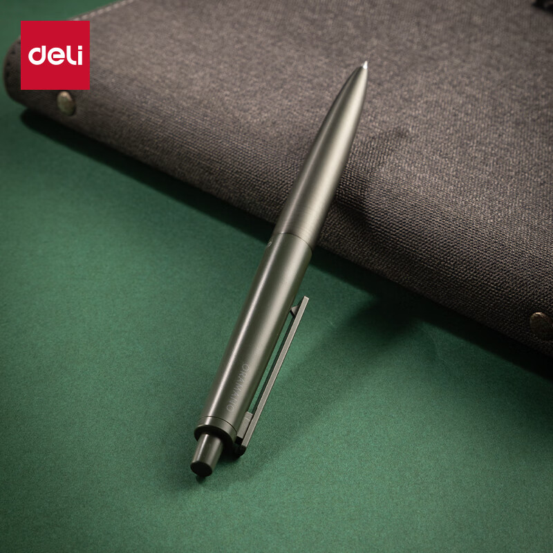 得力 deli A9-05 臻顺滑金属按动签字中性笔 0.5mm 结绿色 1支/盒 计价单位:盒 得力 deli A9-05 臻顺滑金属按动签字中性笔 0.5mm 结绿色 1支/盒 计价单位:盒