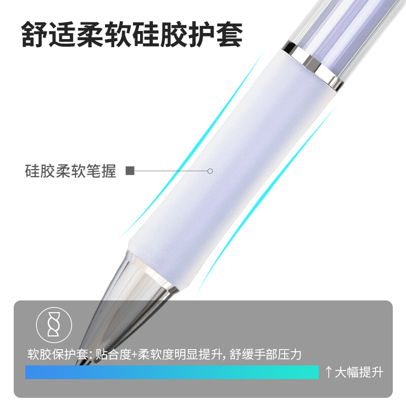 纽赛 NUSIGN NS645 中性笔 糖果色 按动B款 10支装 0.5mm 黑 计价单位:盒