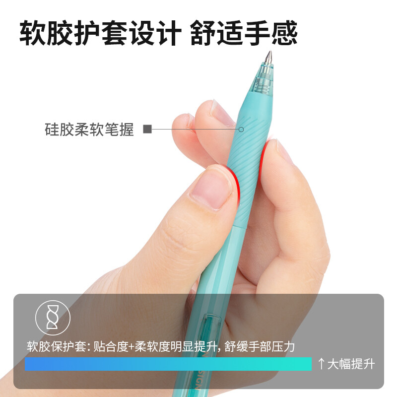 纽赛 NUSIGN NS568 糖果色按动中性笔 A款  0.5mm子弹头 12支装 计价单位:盒