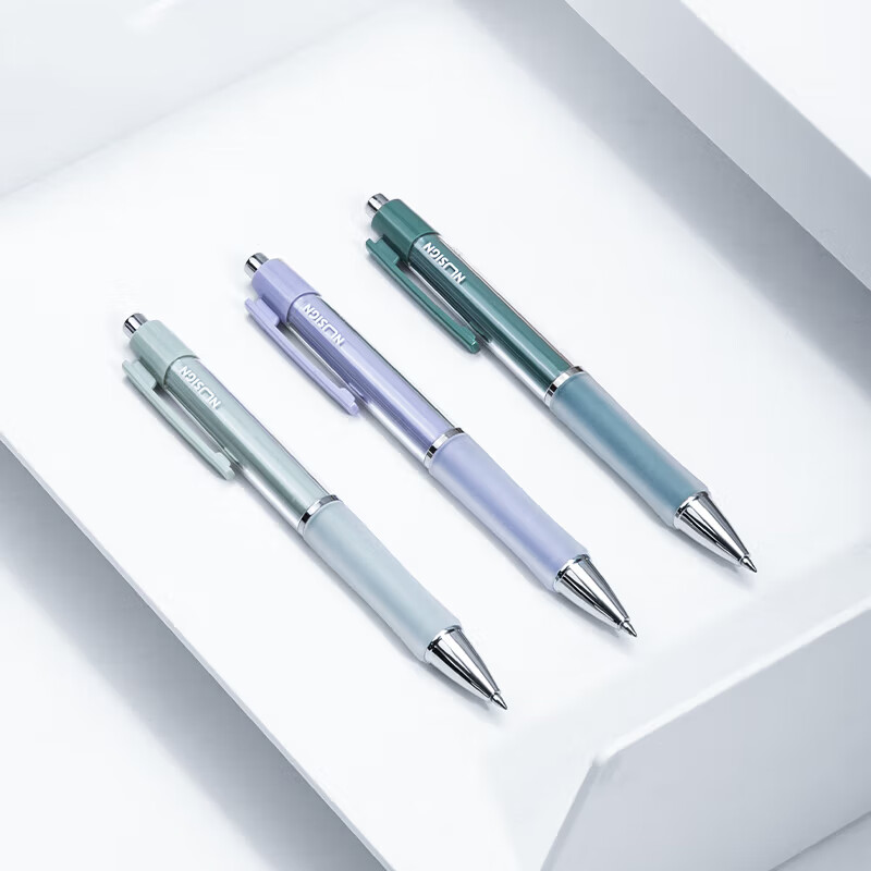 纽赛 NUSIGN NS645 中性笔 糖果色 按动B款 10支装 0.5mm 黑 计价单位:盒