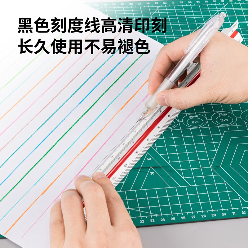得力 deli 8930 三棱比例尺30cm(白) 计价单位:只