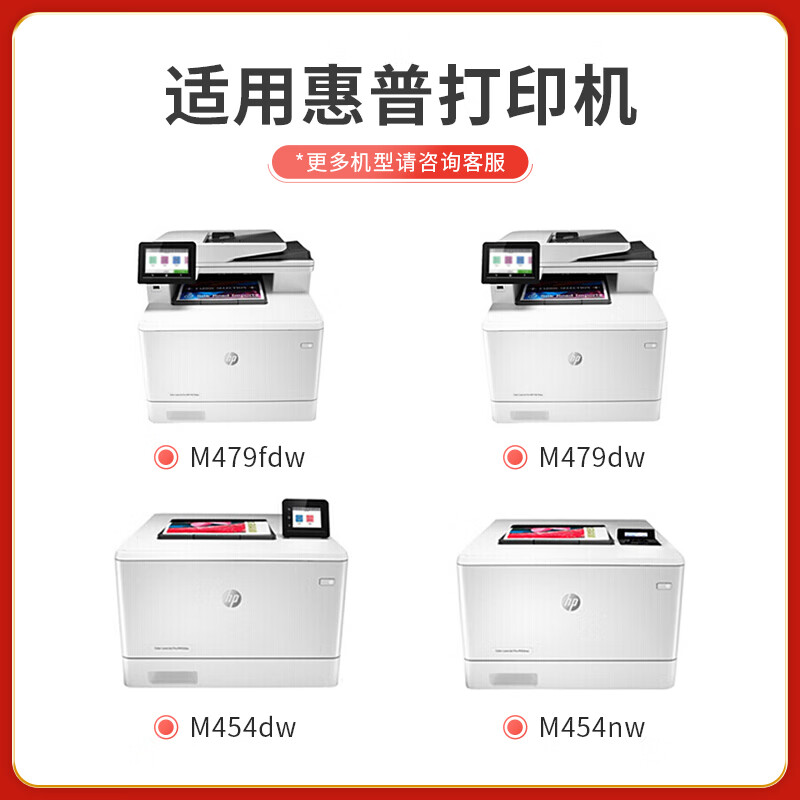 京呈  W2033A PLUS版 2100页 红色易加粉硒鼓适用惠普M454dn/dw粉盒MFP M479dw/fdn硒鼓 计价单位:支