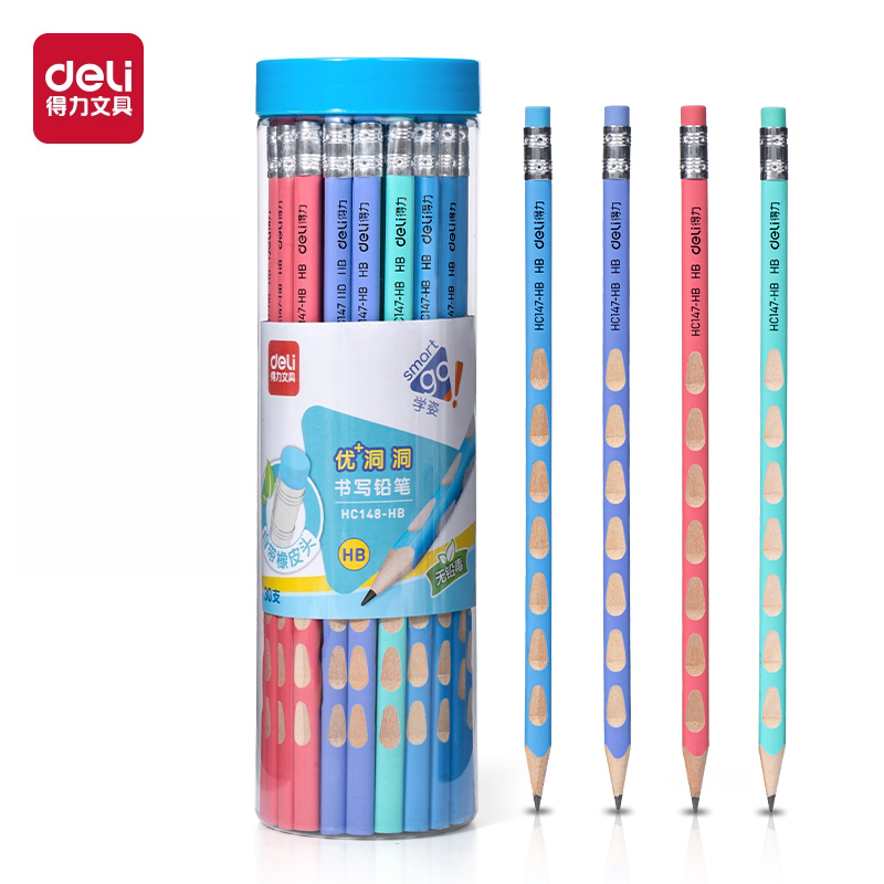 得力 deli HC148-HB 洞洞书写铅笔HB 混 30支/筒 计价单位:筒