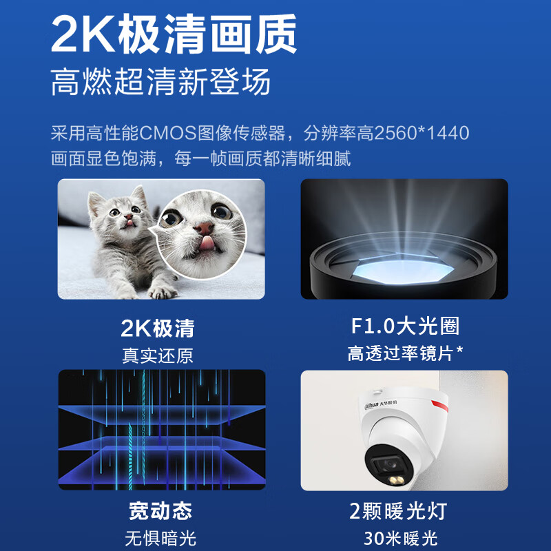 AHUA  DH-IPC-HDW2449T-A-LED 夜视王-400万AI全彩定焦海螺网络摄像机 计价单位:台 AHUA  DH-IPC-HDW2449T-A-LED 夜视王-400万AI全彩定焦海螺网络摄像机 计价单位:台