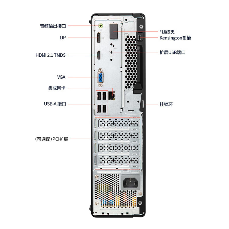 联想 Lenovo ThinkCentre M760e 电脑主机 M755e升级款 i7-14700 32G DDR5 1TSSD WiFi 计价单位:台