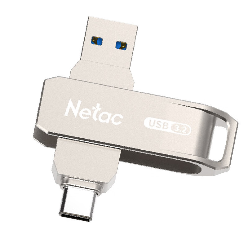 朗科 Netac G728 U盘 64GB USB3.2 旋转金属 计价单位:个