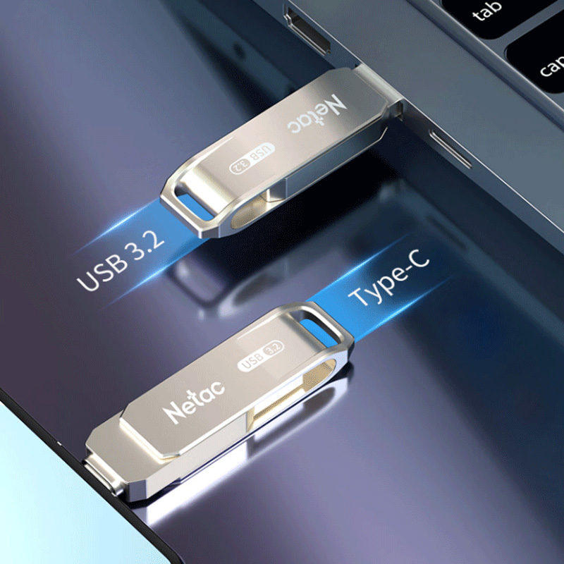 朗科 Netac US15 多功能接口U盘 Type-C+USB3.2 256GB 银色 计价单位:个