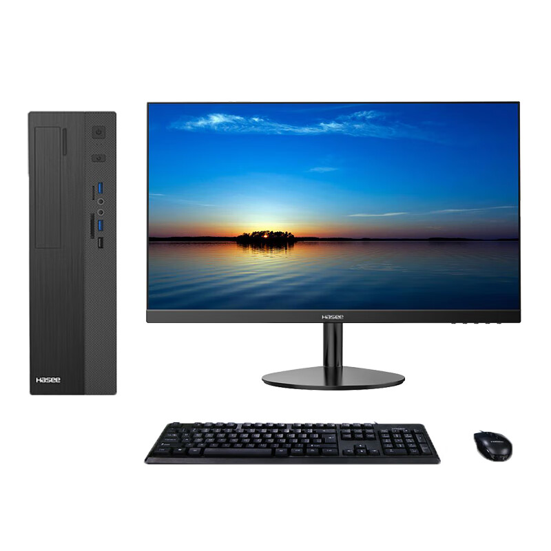 神舟 Hasee HFMPF318 台式电脑/I5-12400/16G DDR4/1TB PCIe固态/集显/23.8显示器 计价单位:套