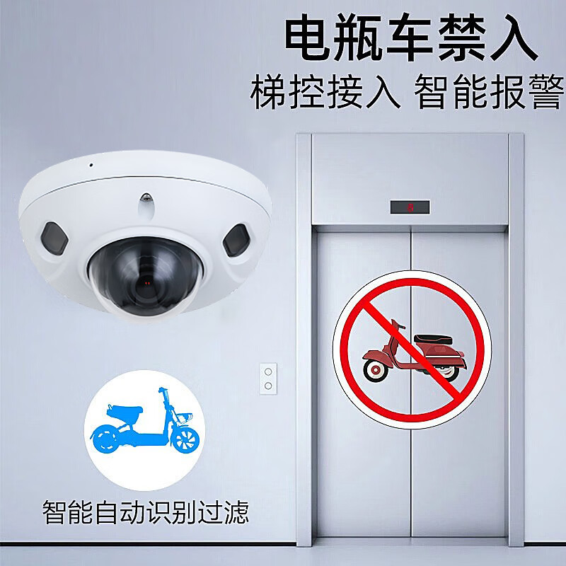 大华  DH-IPC-HDBW4443F-AST-KLTJ 专业客流-400万单目客流红外定焦偏心半球网络摄像机 3.6mm 计价单位:个