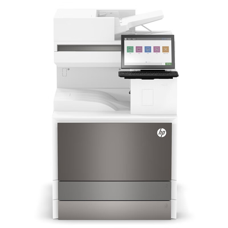 惠普 HP LaserJet Managed Flow MFP E82660z 黑白激光打印机 自动双面商用复印扫描三合一 黑白60页/分+全尺寸键盘 标配 计价单位:台