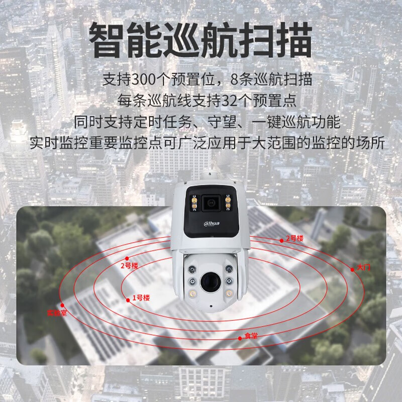 DAHUA  DH-SDT7223-4F-AD3-PV-i 声光警戒7C枪球-易智能200万星光网络球机 计价单位:台
