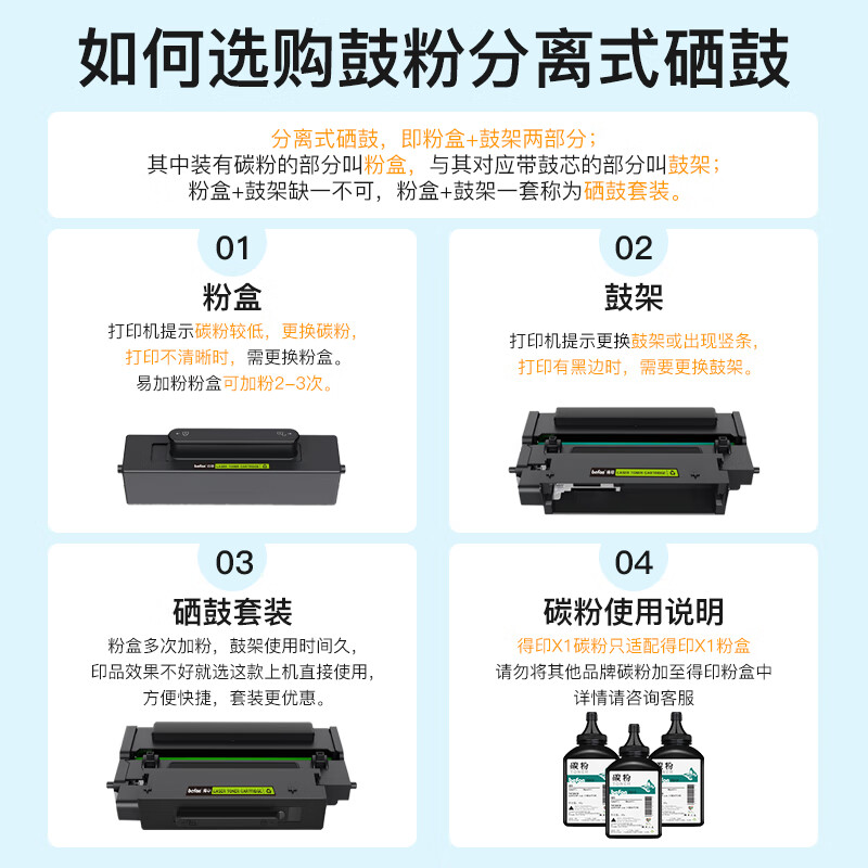 得印 befon  X1/B5 粉盒 10支装毕昇 Max 华为X1粉盒硒鼓 F-1500墨粉盒 huawei PixLab 擎云p5墨盒 2500页 黑色 计价单位:套