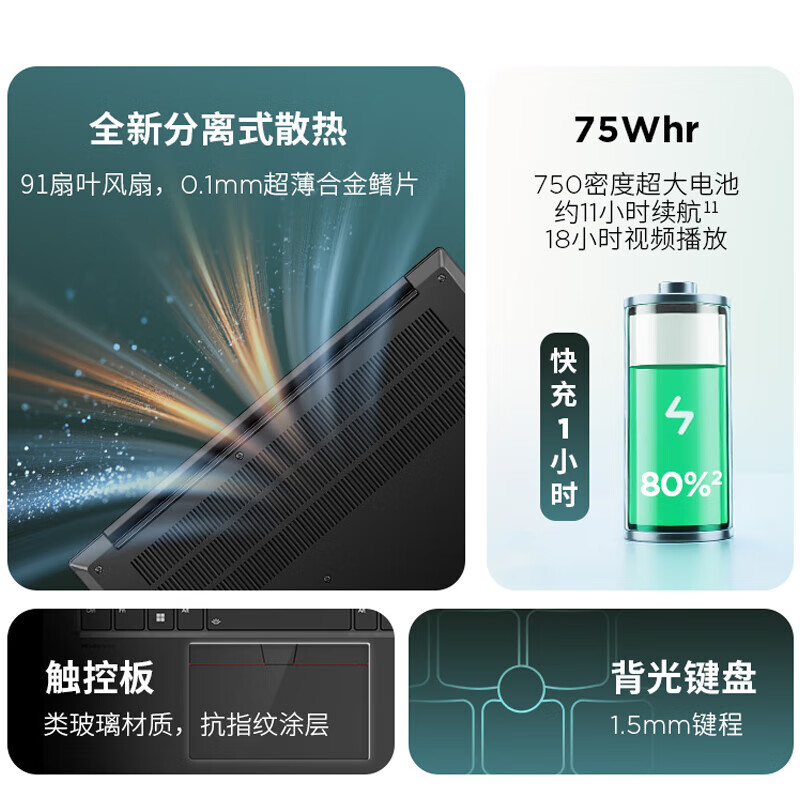 Thinkpad  T14P-21RUA003CD 笔记本电脑  Ultra 9-285H/32G*2 6400MT/S/2TB（2242）/UMA/3K 430nit 100%DCI-P3 120Hz/IR摄像头/背光键盘/指纹 计价单位:台