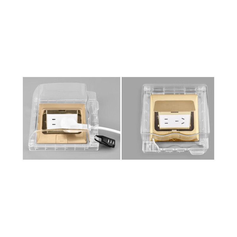 国际电工  120型地插 透明 地插保护盒弹起式 计价单位:个