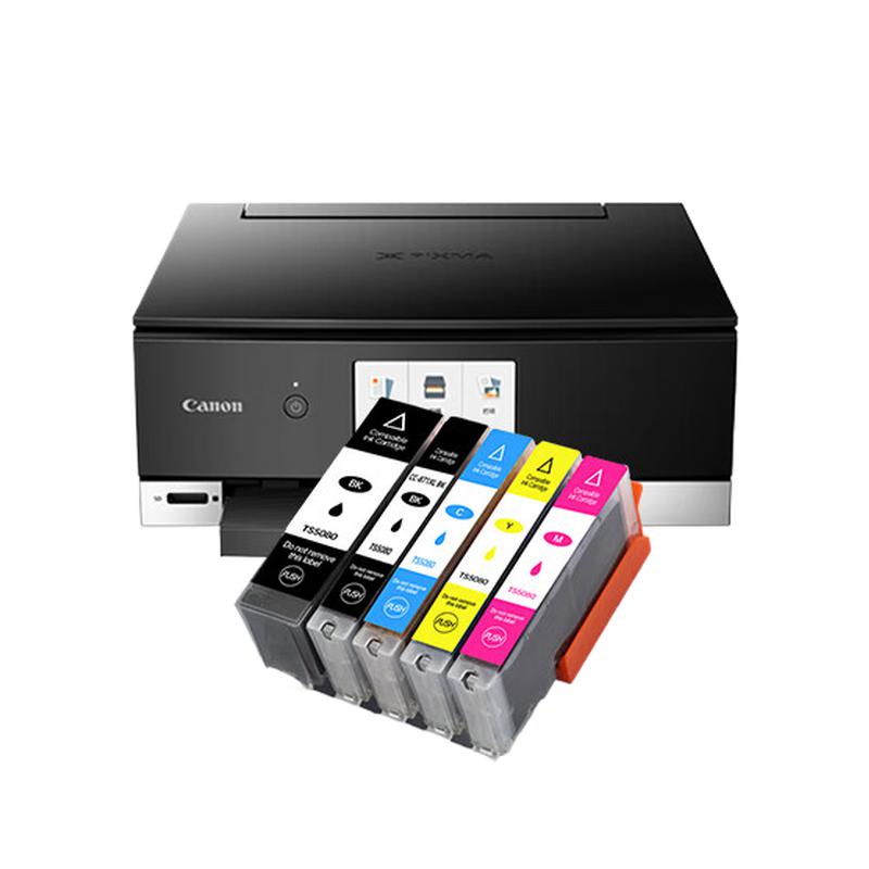 绘威  TS5080 墨盒 适用佳能Canon TS5080 TS8080彩色喷墨打印机墨盒 五色套装 3220页 计价单位:套