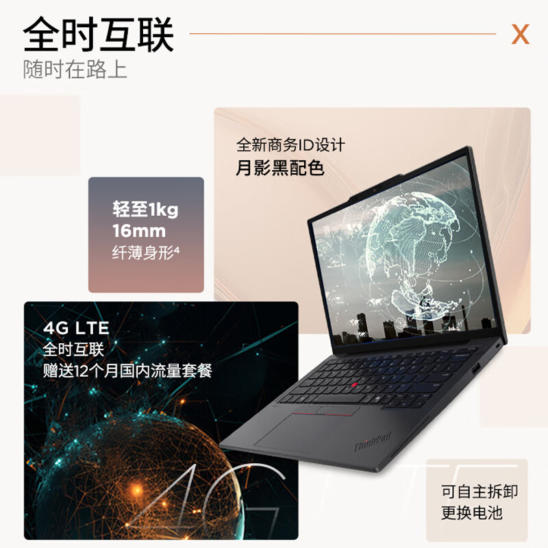 Thinkpad X13 Gen 6 笔记本电脑 Ultra5-225H 32G 1T-A5CD 13.3英寸 计价单位:台 Thinkpad X13 Gen 6 笔记本电脑 Ultra5-225H 32G 1T-A5CD 13.3英寸 计价单位:台