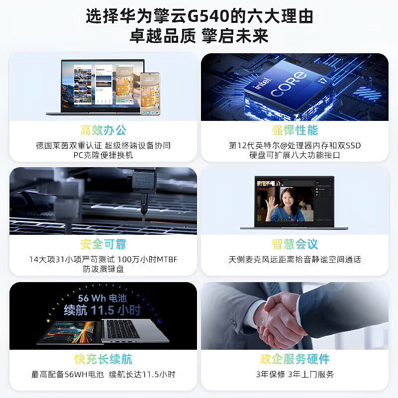 华为 HUAWEI 擎云 G540 Gen2-084(集显 Intel i7 Win11 8GB+8GB+1TB) i7-1360P(典型值) linux版本 计价单位:台 华为 HUAWEI 擎云 G540 Gen2-084(集显 Intel i7 Win11 8GB+8GB+1TB) i7-1360P(典型值) linux版本 计价单位:台