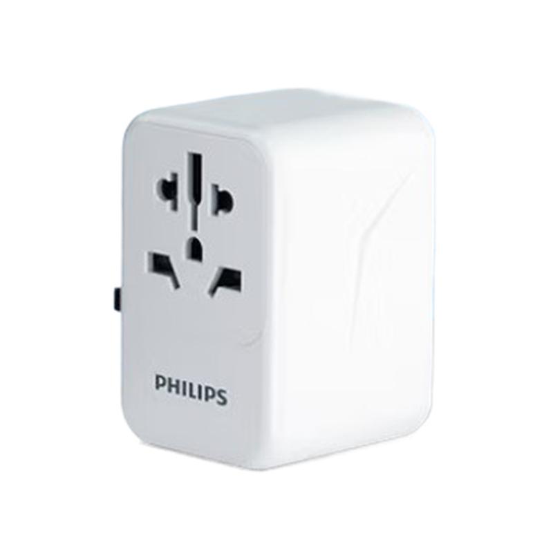 飞利浦 PHILIPS SPB1008P/93 PD65W快充转换插头 多国通用插座转换器 2A2C充电 1008P白 计价单位:个