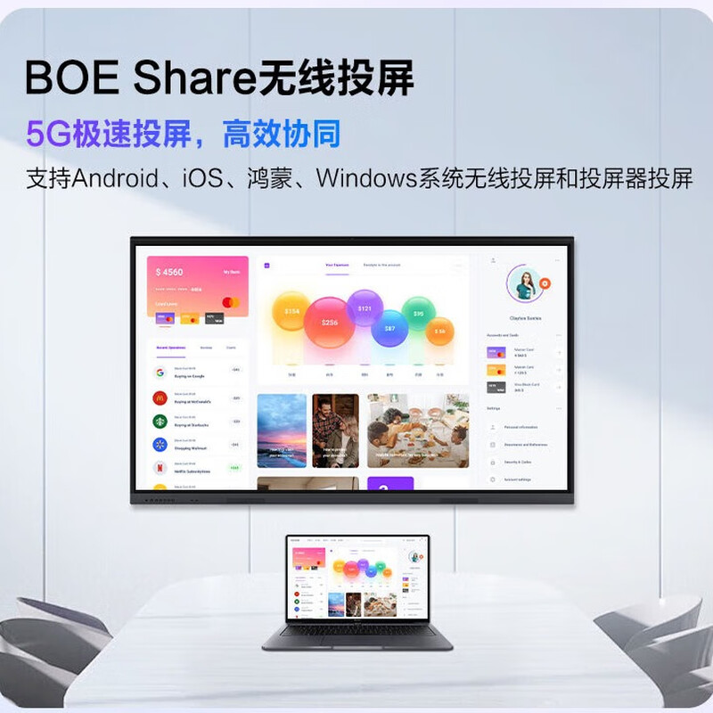 京东方 BOE BWB75-GI4BF 会议平板 B4系列高性能 75英寸触摸屏 计价单位:台