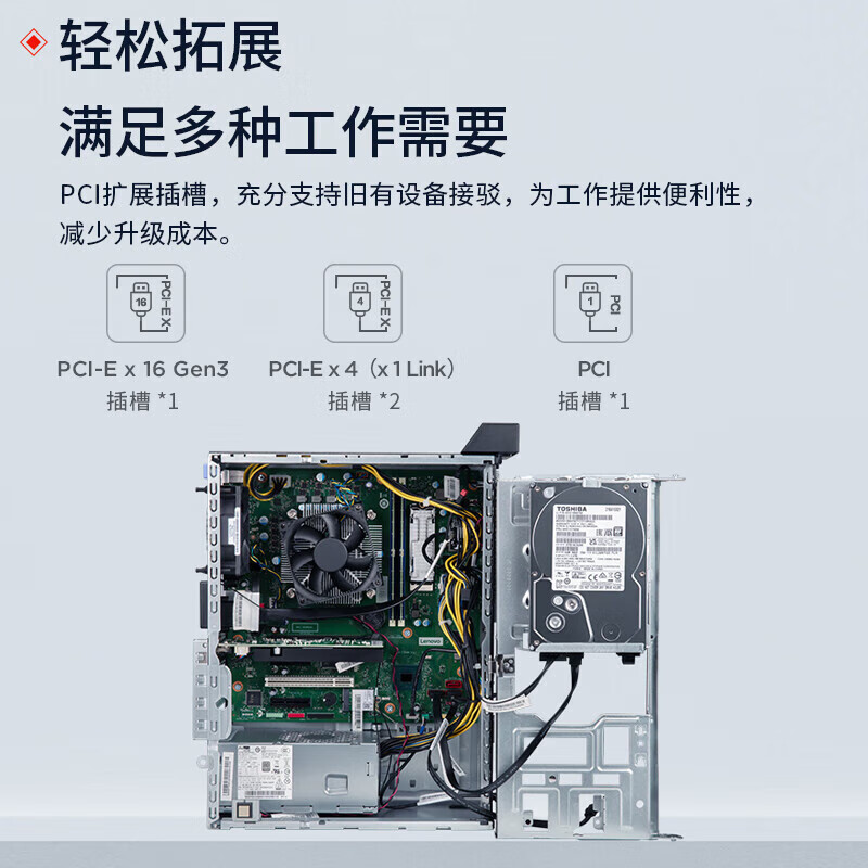 联想 Lenovo M660-A502 台式机 i7-13700（16核2.1GHz）/16GBDDR5/1T+256GB/集成/无光驱/260W电源/云教室/Q670/WIN11HOME 计价单位:台