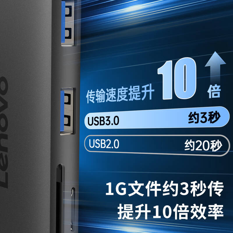 联想 Lenovo H1-C08 Pro type-c扩展坞 转双HDMI口拓展坞 4K/8K投屏接口转换器 PD快充 USB3.0 计价单位:个