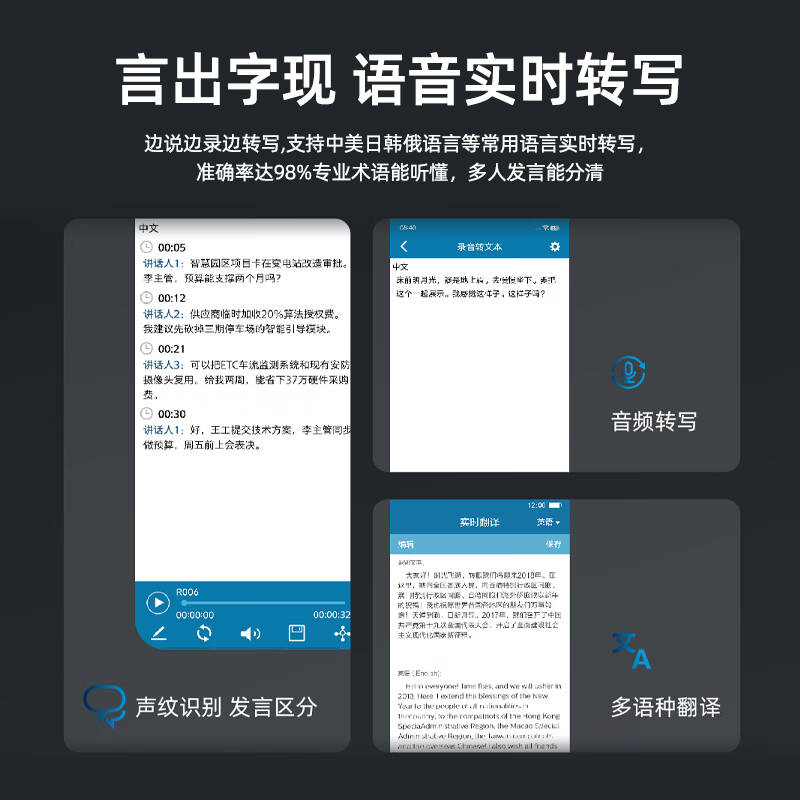 飞利浦 PHILIPS VTR7900 黑色 64G 专业高清降噪转文字 录音笔 计价单位:支