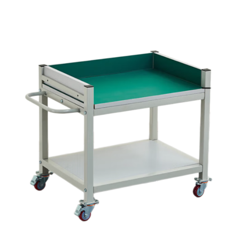 雅涵  120*80*75+10cm 防静电移动工作台 带围边操作台物料周转推车多层 计价单位:台