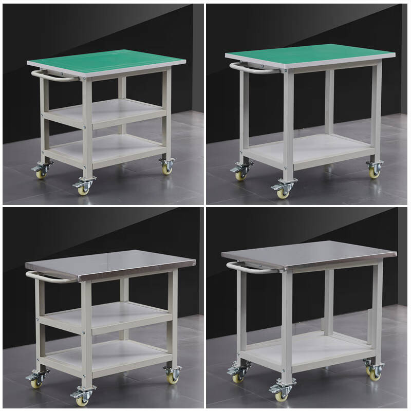 雅涵  120*80*75+10cm 防静电移动工作台 带围边操作台物料周转推车多层 计价单位:台