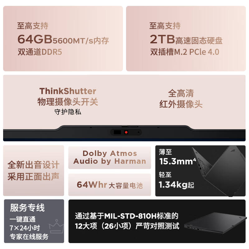 联想 Lenovo ThinkPad E14 笔记本电脑 2025超能版 轻薄本Core 5-220H/16G 2.8K/1TB/120Hz 计价单位:台