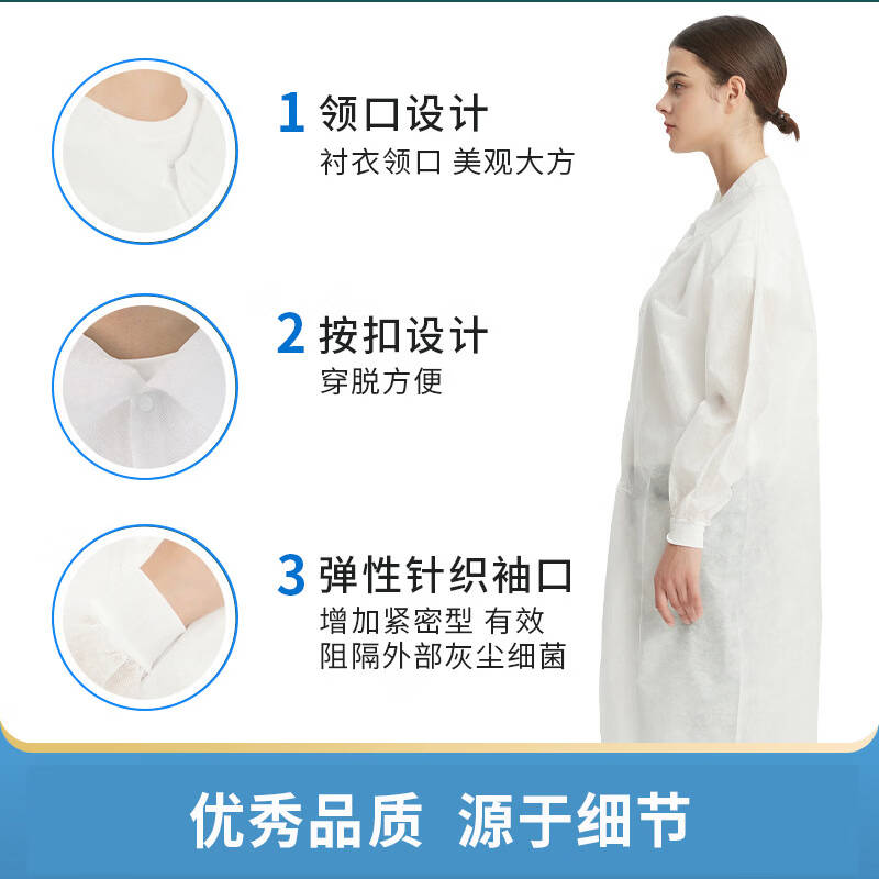 SANDACARE SANDACARE XL 一次性工作大褂 蓝色翻领款 计价单位:件