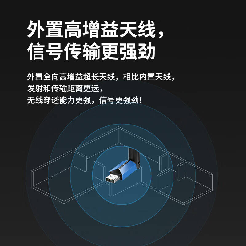 普联 TP-LINK XDN7000H免驱版 台式机无线网卡 usb口无线接收器WIFi 计价单位:个 普联 TP-LINK XDN7000H免驱版 台式机无线网卡 usb口无线接收器WIFi 计价单位:个