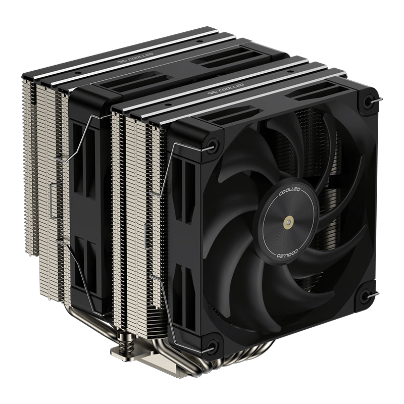 COOLLEO COOLLEO P60T V3 Ultra 散热器 CPU双塔6热管双风扇电脑台式机主机机箱六铜管风冷散热风扇支持多平台 计价单位:个
